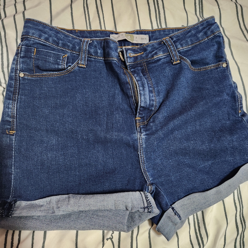 Papaya Dark Blue Denim Shorts